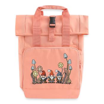 Habitant de la forêt Nain Nain Troll Conte de fées Enfant - Sac à dos Roll Top à deux anses - rose liberty - Devant