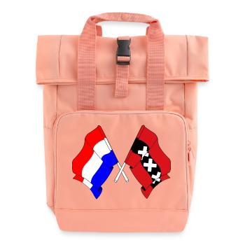 Drapeau Pays-Bas, Amsterdam croisé - Sac à dos Roll Top à deux anses - rose liberty - Devant
