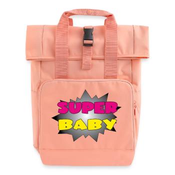 SUPER BABY - Rolltop Rucksack mit zwei Griffen - Chintzrosa - Vorne