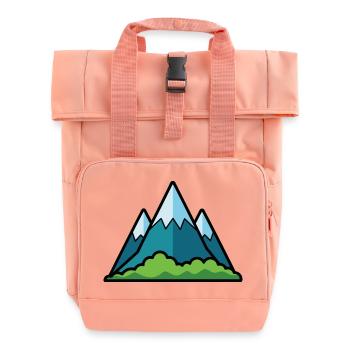 Mountains - Roll Top Backpack with Two Handles - chintz rose - Front