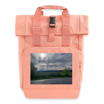 Evening Mood South Germany - Roll Top Backpack with Two Handles - chintz rose - Front