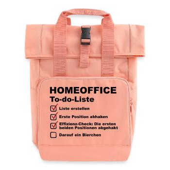 Homeoffice To do Liste - Bier Geschenk - Rolltop Rucksack mit zwei Griffen - Chintzrosa - Vorne