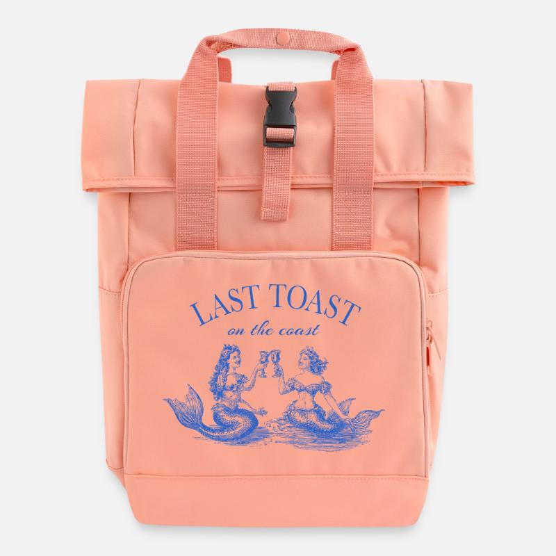 Dernier toast sur la côte - bachelorette disant - Sac à dos Roll Top à deux anses - rose liberty