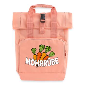 Carrot - Roll Top Backpack with Two Handles - chintz rose - Front
