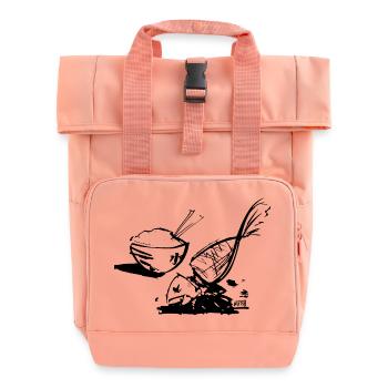 Poisson et riz - Sac à dos Roll Top à deux anses - rose liberty - Devant