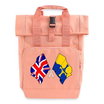 Durham & Great Britain - Roll Top Backpack with Two Handles - chintz rose - Front