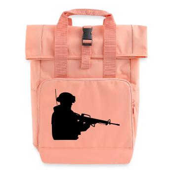 Soldier - Roll Top Backpack with Two Handles - chintz rose - Front