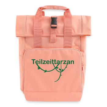 Teilzeittarzan mit Liane - Rolltop Rucksack mit zwei Griffen - Chintzrosa - Vorne