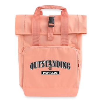Outstanding Mom Club - Roll Top Backpack with Two Handles - chintz rose - Front