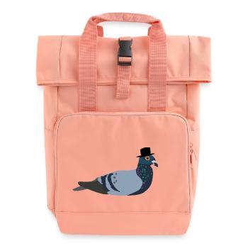 Colombe avec chapeau - Sac à dos Roll Top à deux anses - rose liberty - Devant