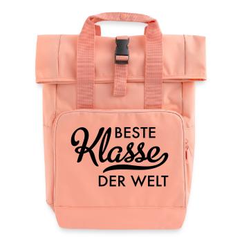 Beste Klasse der Welt - Rolltop Rucksack mit zwei Griffen - Chintzrosa - Vorne