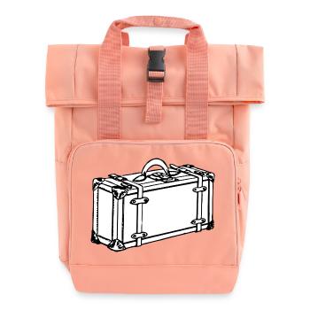 backpack suitcase backpack bag briefcase121 - Roll Top Backpack with Two Handles - chintz rose - Front