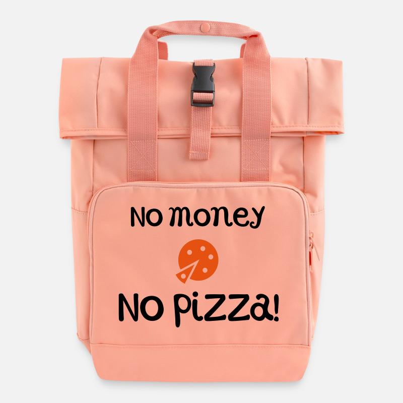 pizza - Rolltop Rucksack mit zwei Griffen - Chintzrosa
