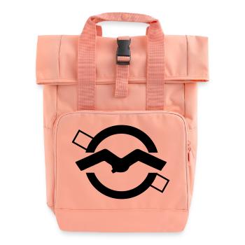 Segelflugzeug Flugplatz Logo ICAO - Rolltop Rucksack mit zwei Griffen - Chintzrosa - Vorne