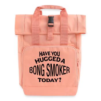 have you hugged a bong smoker today - Roll Top Backpack with Two Handles - chintz rose - Front