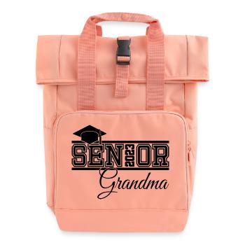 Senior 2023 Grand-mère fière grand-mère de diplômé - Sac à dos Roll Top à deux anses - rose liberty - Devant