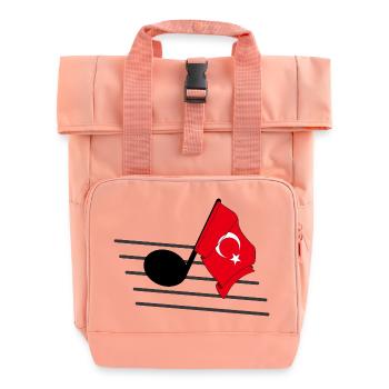 Drapeau Musique Tonalité Drapeau Turquie - Sac à dos Roll Top à deux anses - rose liberty - Devant