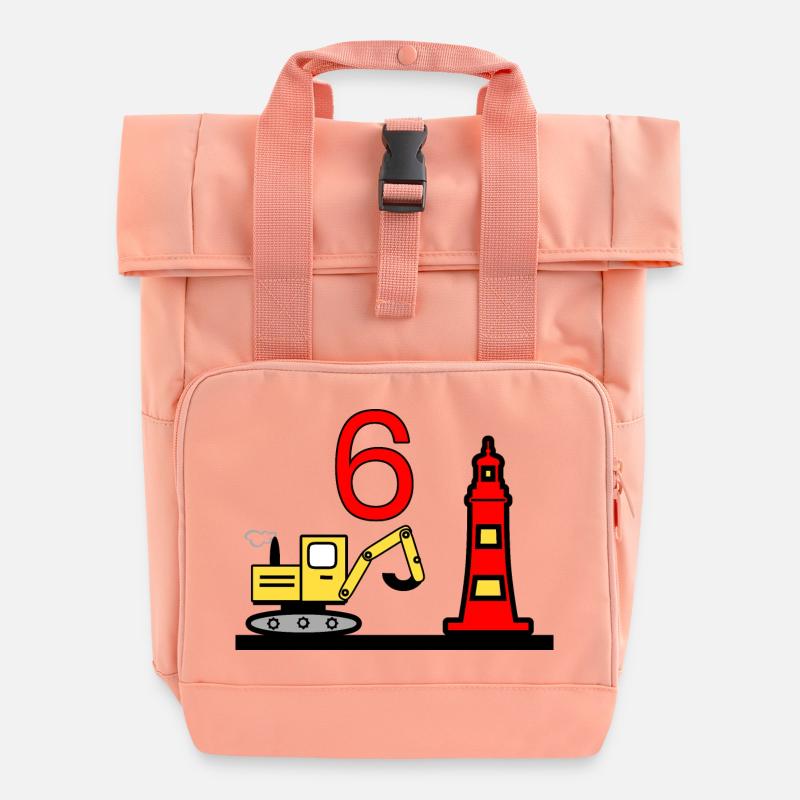 Bagger - Rolltop Rucksack mit zwei Griffen - Chintzrosa