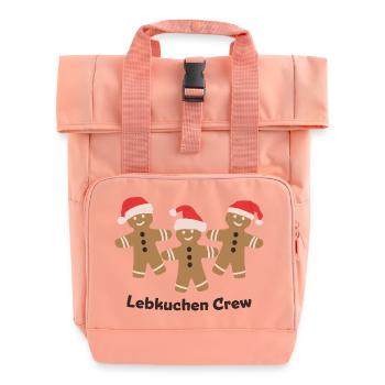 Lebkuchen Crew - Weihnachten Backen mit Freunden - Rolltop Rucksack mit zwei Griffen - Chintzrosa - Vorne