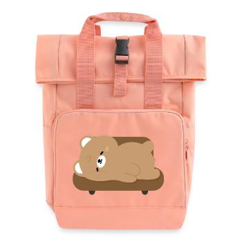 Ours polaire fatigué sur le canapé - Sac à dos Roll Top à deux anses - rose liberty - Devant