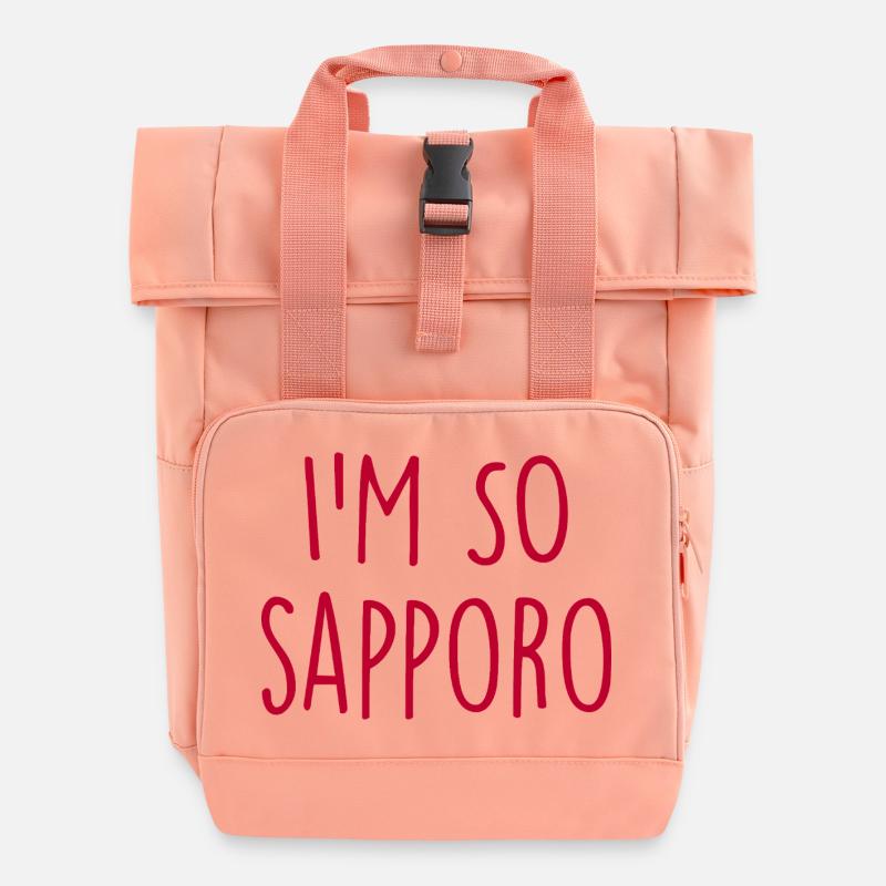 Sapporo Japan - Roll Top Backpack with Two Handles - chintz rose