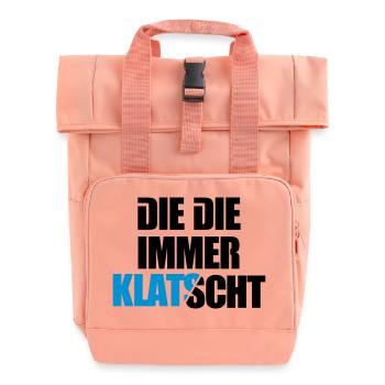 Die immer klatscht Mdma Emma Festival Afterhours - Rolltop Rucksack mit zwei Griffen - Chintzrosa - Vorne