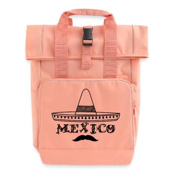 chapeau Mexique et moustache - Sac à dos Roll Top à deux anses - rose liberty - Devant