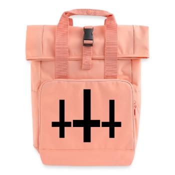 Kreuz - Rolltop Rucksack mit zwei Griffen - Chintzrosa - Vorne