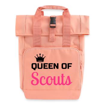 scout / scouting / scoutisme / guide - Sac à dos Roll Top à deux anses - rose liberty - Devant