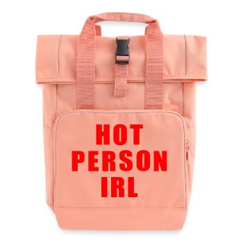 Hot person irl - Rolltop Rucksack mit zwei Griffen - Chintzrosa - Vorne