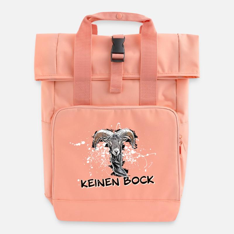 Don't feel like it - Listless - Roll Top Backpack with Two Handles - chintz rose