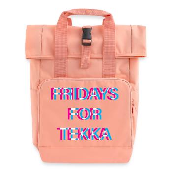 Hardtekk Tekk - Roll Top Backpack with Two Handles - chintz rose - Front