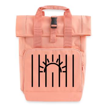 Sun Behind Bars Prison - Roll Top Backpack with Two Handles - chintz rose - Front