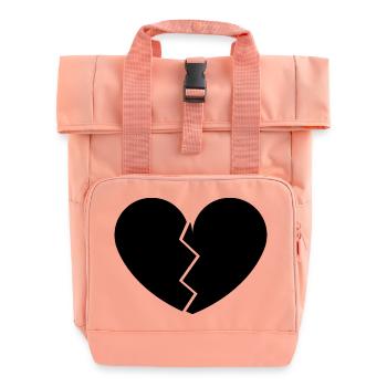 Gebrochenes Herz - Rolltop Rucksack mit zwei Griffen - Chintzrosa - Vorne