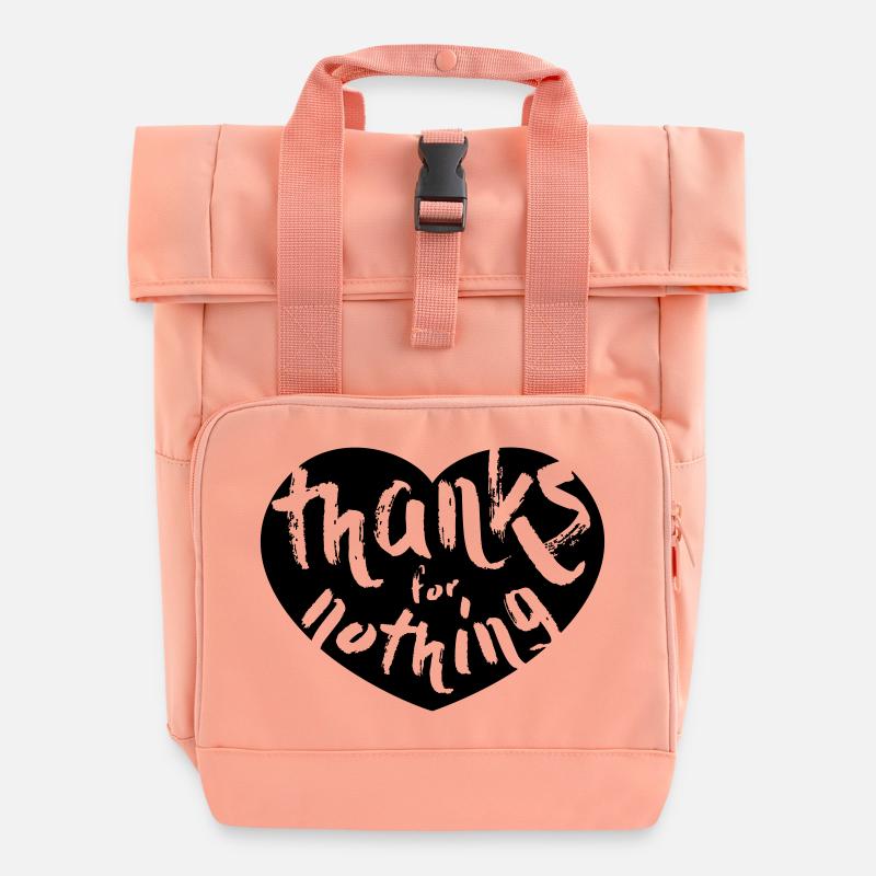 thanks for nothing - Rolltop Rucksack mit zwei Griffen - Chintzrosa