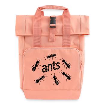 Ameisen - Rolltop Rucksack mit zwei Griffen - Chintzrosa - Vorne
