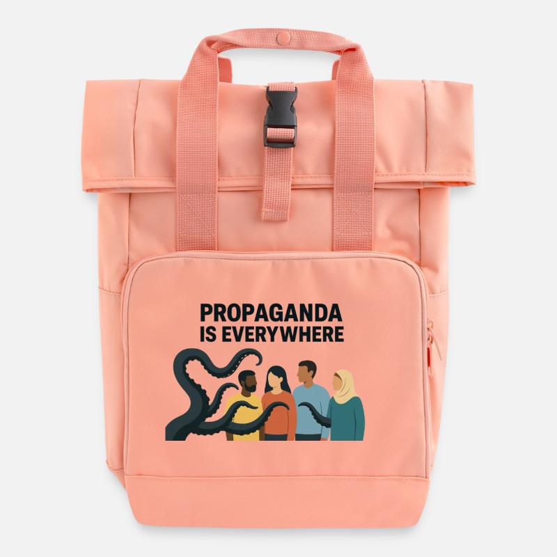 La propagande est une image de diversité partout - Sac à dos Roll Top à deux anses - rose liberty