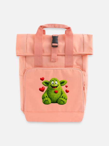 Monster - Rolltop Rucksack mit zwei Griffen - Chintzrosa