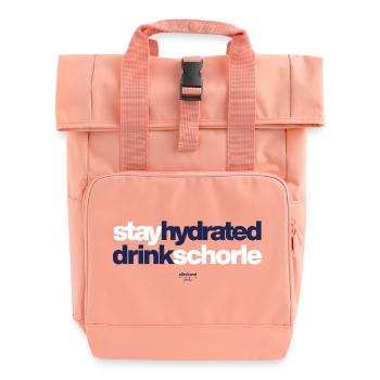 stay hydrated drink schorle - Rolltop Rucksack mit zwei Griffen - Chintzrosa - Vorne
