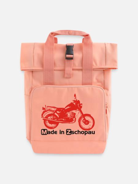 MZ ETZ 251 Zschopau - Rolltop Rucksack mit zwei Griffen - Chintzrosa