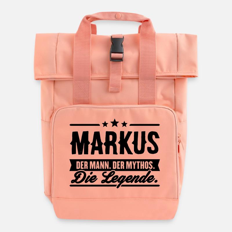 Man Myth Legend Markus - Roll Top Backpack with Two Handles - chintz rose