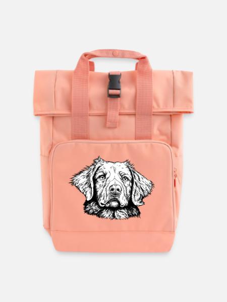 Nova-Scotia-Duck-Tolling-Retriever - Rolltop Rucksack mit zwei Griffen - Chintzrosa