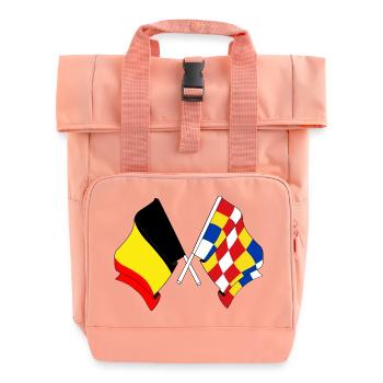 Drapeau de la Belgique, Anvers - Sac à dos Roll Top à deux anses - rose liberty - Devant