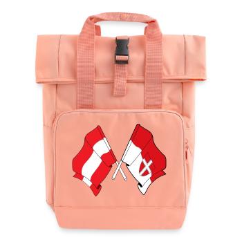 Drapeaux croisés Autriche & Vienne - Sac à dos Roll Top à deux anses - rose liberty - Devant
