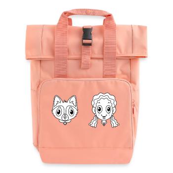 Pet Dog - Roll Top Backpack with Two Handles - chintz rose - Front