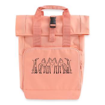 Windhund Gruppe - Rolltop Rucksack mit zwei Griffen - Chintzrosa - Vorne