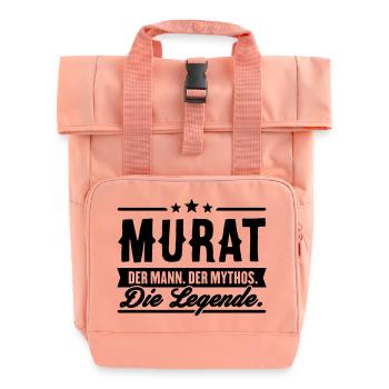 Man Myth Legend Murat - Roll Top Backpack with Two Handles - chintz rose - Front
