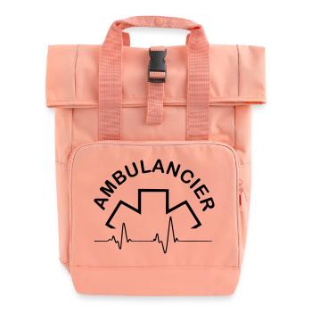 ambulancier entreprise logo - Sac à dos Roll Top à deux anses - rose liberty - Devant
