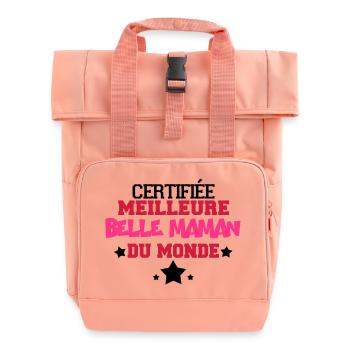 certifiée meilleure belle maman - Sac à dos Roll Top à deux anses - rose liberty - Devant