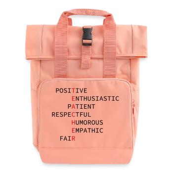Enseignant - Sac à dos Roll Top à deux anses - rose liberty - Devant